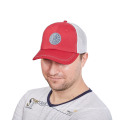 Wholesale factory top quality flat brim  custom logo mesh trucker cap